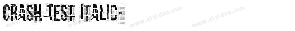 Crash Test Italic字体转换
